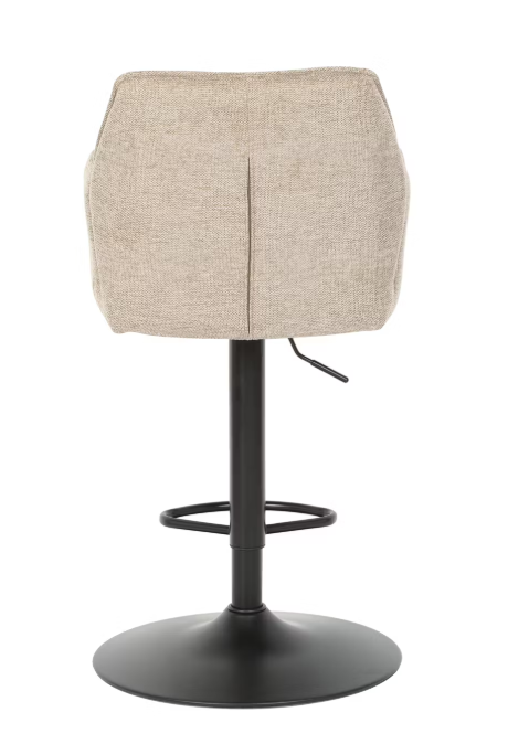Multifurn Jill Barkruk Set van 2 Verstelbaar – Linnen Taupe – 51 x 53 x 96–116 cm -Zwart/Beige