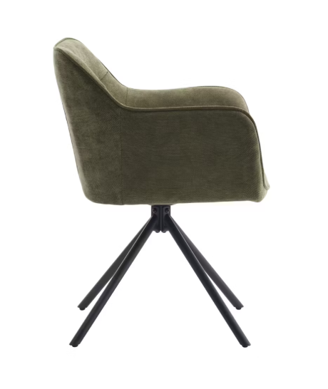 Criks Design Preston draaibare eetkamerstoel 2 stuks – green – 80,5 x 58 x 59 cm