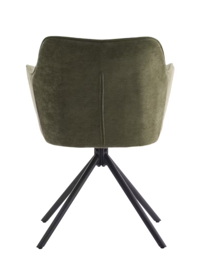 Criks Design Preston draaibare eetkamerstoel 2 stuks – green – 80,5 x 58 x 59 cm