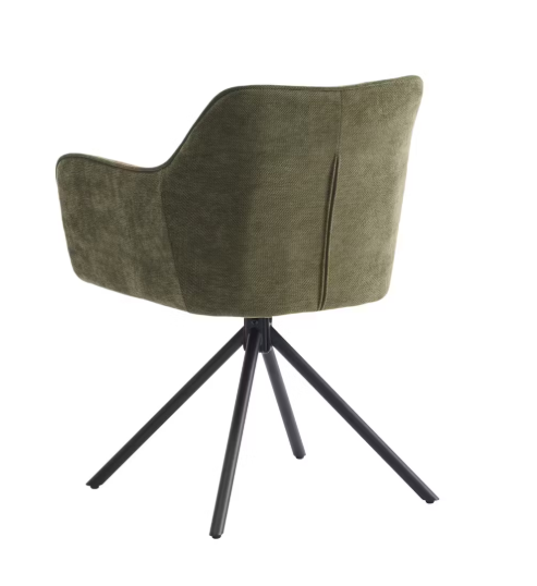 Criks Design Preston draaibare eetkamerstoel 2 stuks – green – 80,5 x 58 x 59 cm