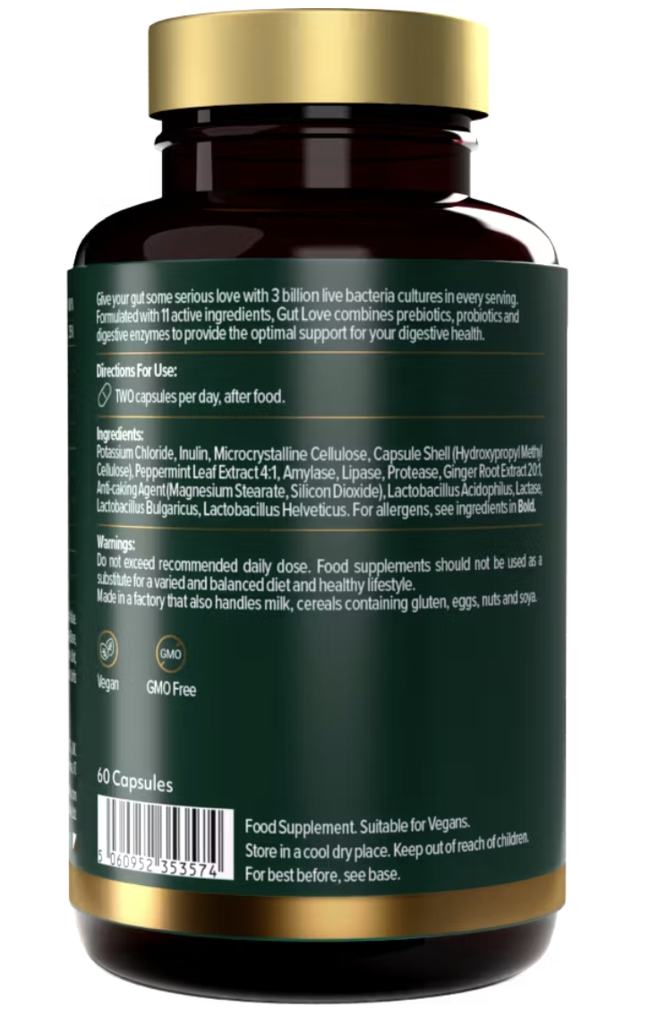 Protein Works Gut Love Darmbalans Capsules – 60 stuks – Probiotica, Prebiotica en Enzymen