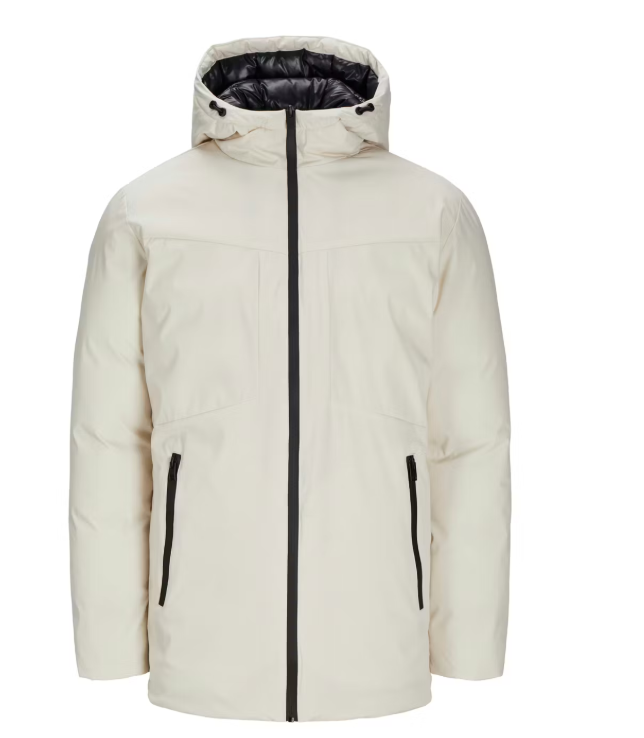 Jack & Jones Planet Parka Jas XL - Moonbeam - Heren - Lichtgewicht Warm & Winddicht
