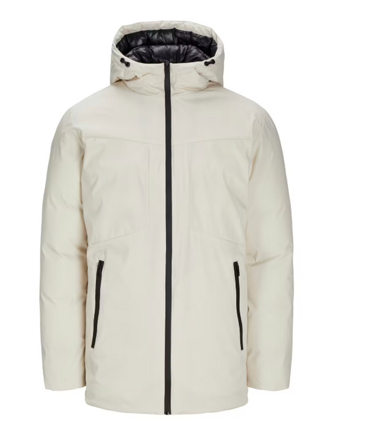 Jack & Jones Planet Parka Jas XL - Moonbeam - Heren - Lichtgewicht Warm & Winddicht