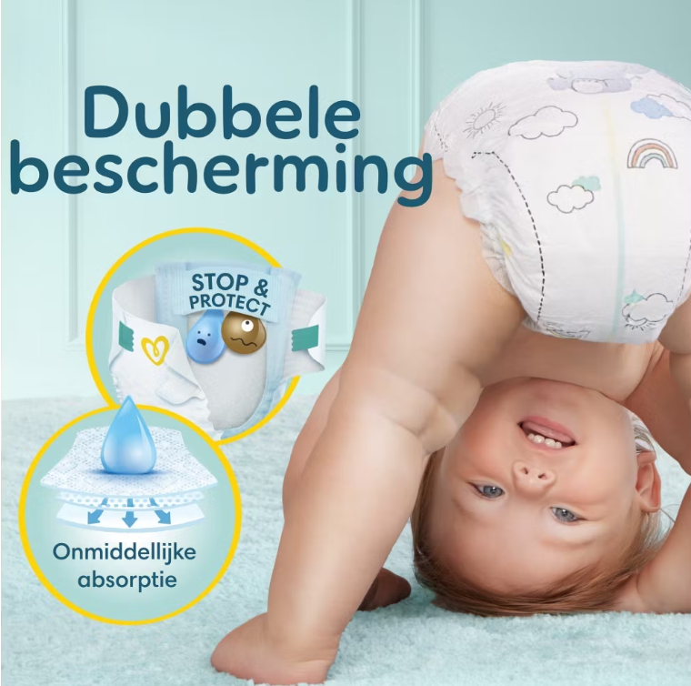 Pampers Premium Protection Luiers Maat 3 - 96 Stuks - 6-10 kg - Wit