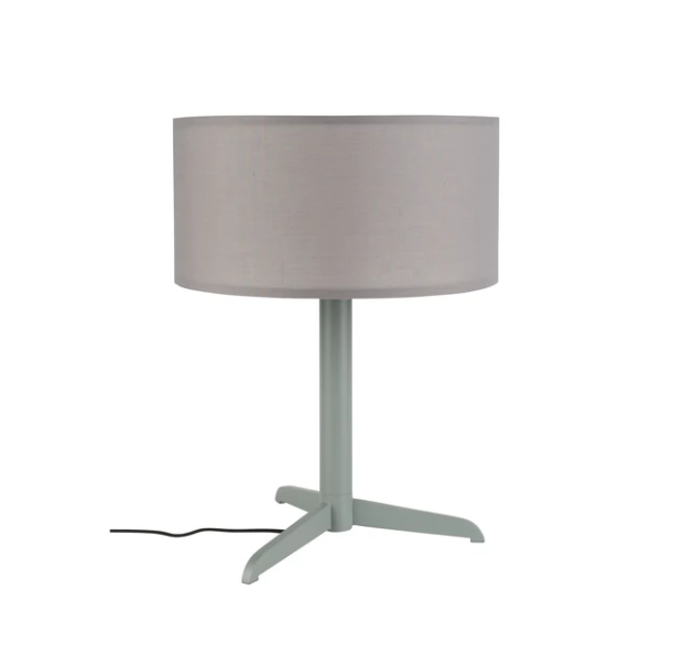 Zuiver Shelby Tafellamp - Grijs - 48 x 36 cm – Minimalistisch Design met Stoffen Kap