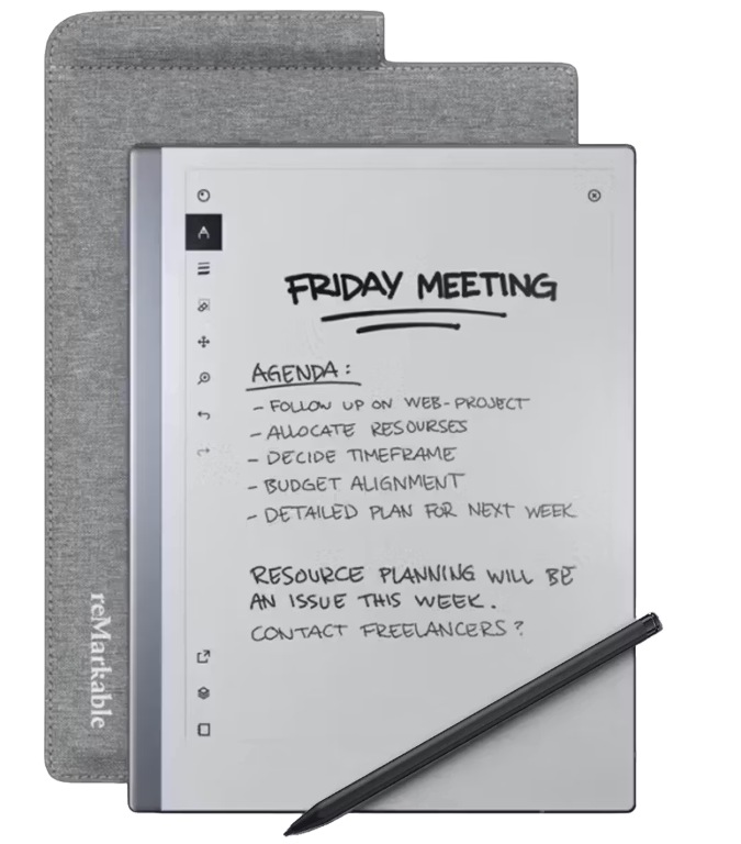 reMarkable 2 Paper Tablet – 187 x 246 mm – Grijs – met Marker Plus & Folio – Refurbished
