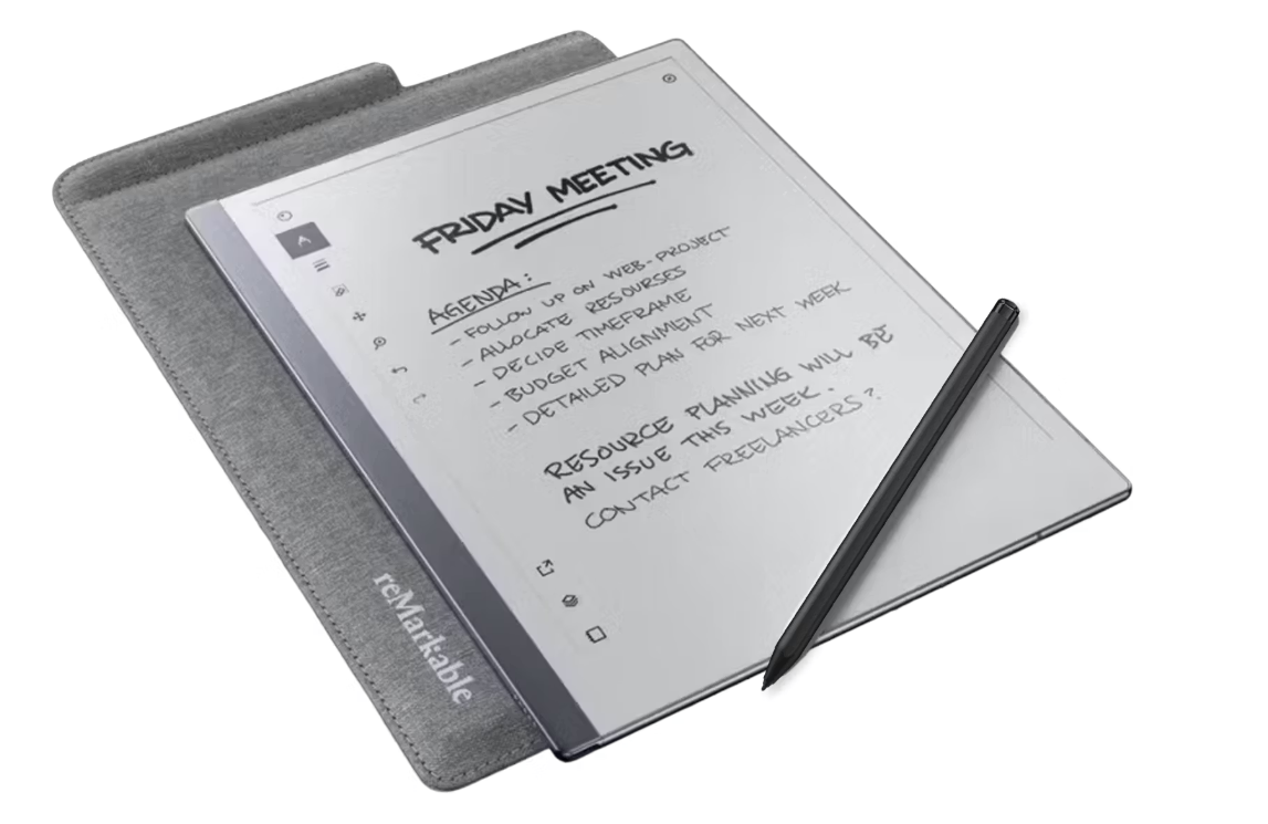 reMarkable 2 Paper Tablet – 187 x 246 mm – Grijs – met Marker Plus & Folio – Refurbished