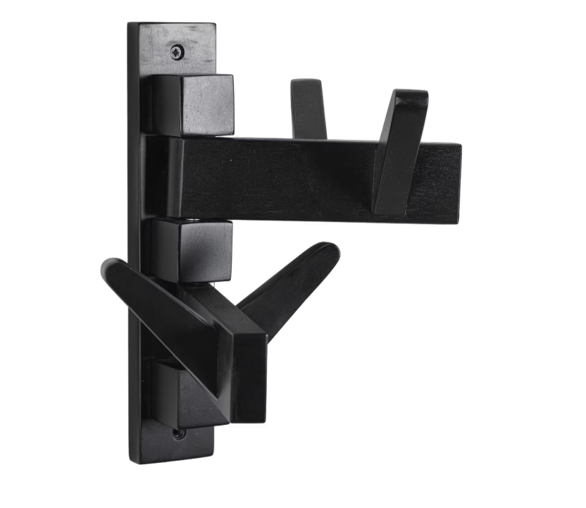 Bizzotto Daiki Kapstok - Zwart - 32,9 x 15,5 x 28 cm - 4 Haken - Berkenhout