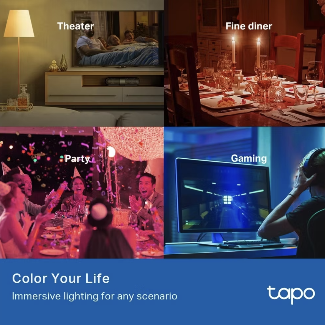 Tapo Wifi LED Lamp L530E E27 A60 115 × 60 mm – Instelbare wit- en lichtkleuren