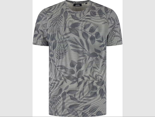 Boston Brothers – All Over Print Jersey T-Shirt – Zacht & Comfortabel – Navy – Maat M