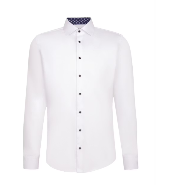 Seidensticker New Kent Slim Fit - Overhemd - Extra Lange Mouwen – Wit – Maat 39
