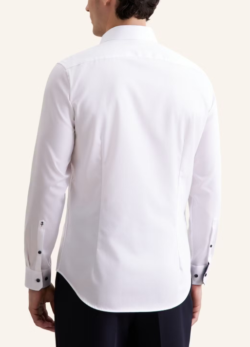 Seidensticker New Kent Slim Fit - Overhemd - Extra Lange Mouwen – Wit – Maat 39
