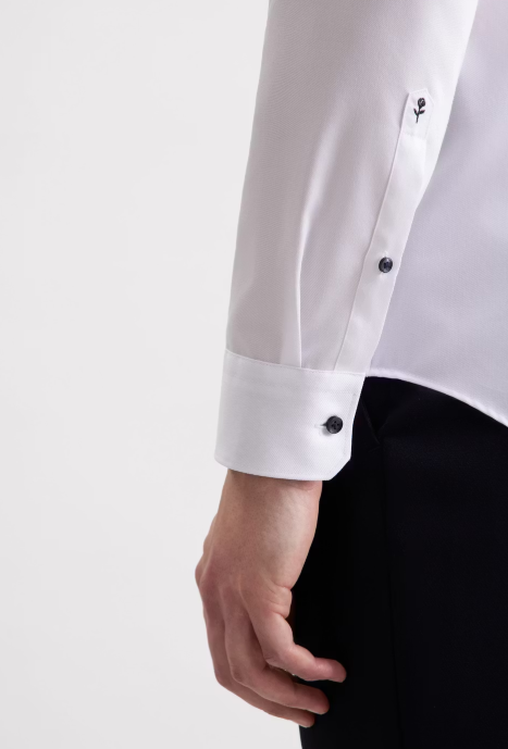Seidensticker New Kent Slim Fit - Overhemd - Extra Lange Mouwen – Wit – Maat 39