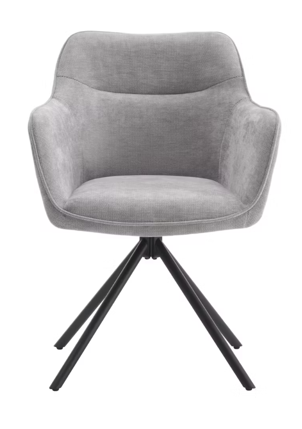 Criks Design Preston Draaibare Eetkamerstoel - 80,5x58x59 cm - Zwarte Poten - Set van 2