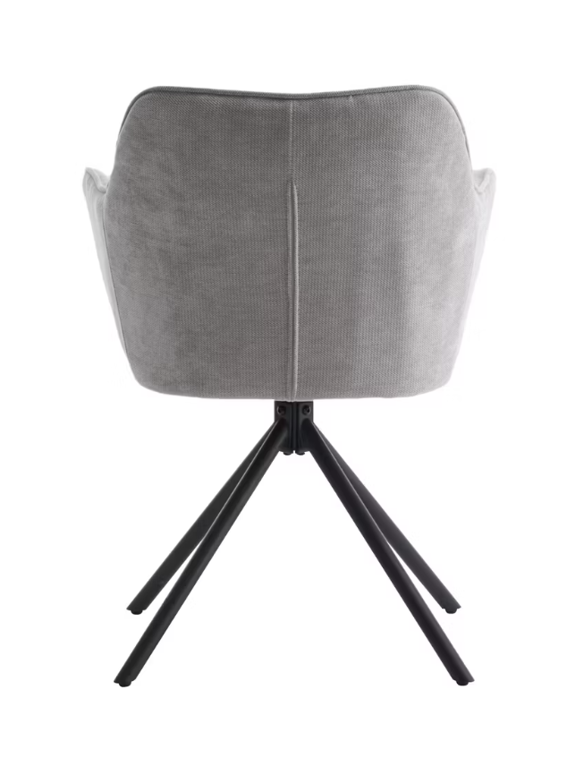 Criks Design Preston Draaibare Eetkamerstoel - 80,5x58x59 cm - Zwarte Poten - Set van 2