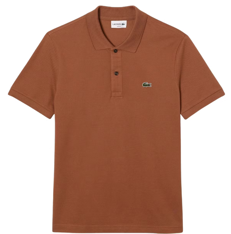 Lacoste Petit Piqué Polo Slim Fit – Bruin – Maat FR 9 / US 4XL