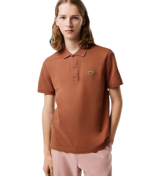 Lacoste Petit Piqué Polo Slim Fit – Bruin – Maat FR 9 / US 4XL