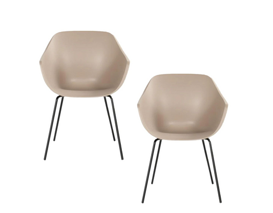 Hartman Eetkamerstoel Julia – Set van 2 - Max. 125 kg - 59 x 57 x 83 cm– Zand