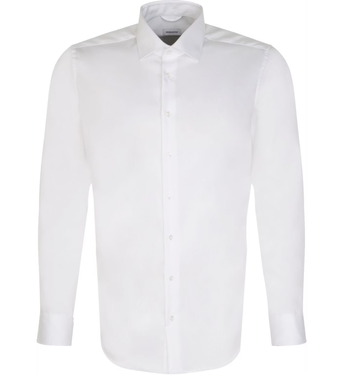 Seidensticker Business Overhemd Heren | 100% Katoen | New Kent Kraag | Slim Fit of Regular Fit | Wit