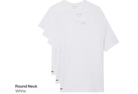 Lacoste Basic T-Shirts Heren | Slim Fit | 100% Katoen Jersey | 6 Stuks - Maat L