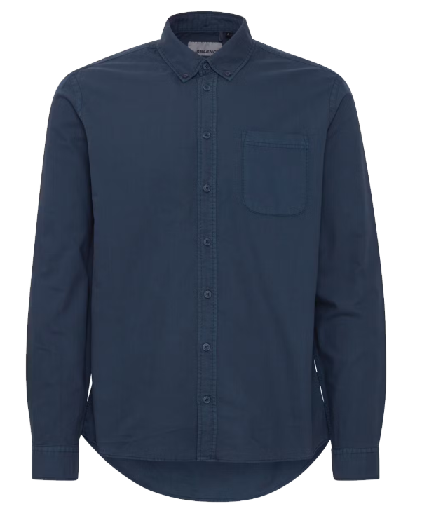 Blend Overhemd Oxford Dress Blues - Maat M - Stijlvol Casual Herenoverhemd