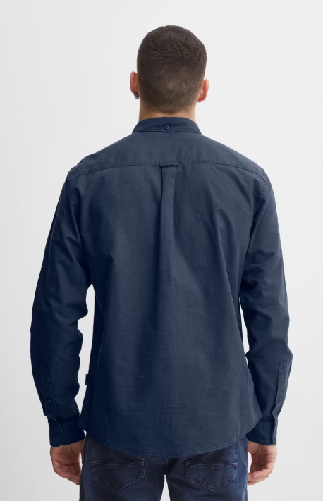 Blend Overhemd Oxford Dress Blues - Maat M - Stijlvol Casual Herenoverhemd