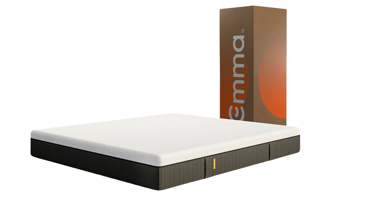 Emma Sleep - 22 Lite Hybrid Matras - 160 x 200 cm - Medium - Pocketvering - Zwart/Wit