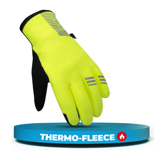 Winterhandschoenen - Thermo Fleece & 3M Isolatie - Winddicht & Waterafstotend - Touchscreen - Antislip Grip - Geel - Maat M