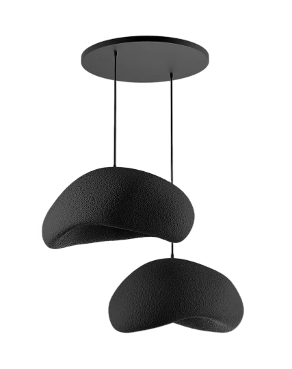 Wabi Loom Grainbeams Plafondlamp - Zwart - 34 x 28 x 19 cm