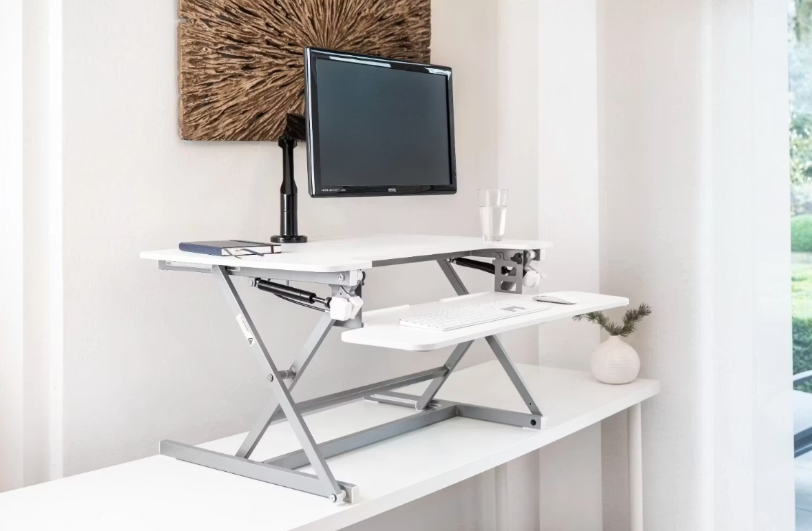 Vantage Flexdesk PC Werkplaats – Zit/Sta Bureau Converter – 89 x 59 cm – Verstelbaar 14–50 cm