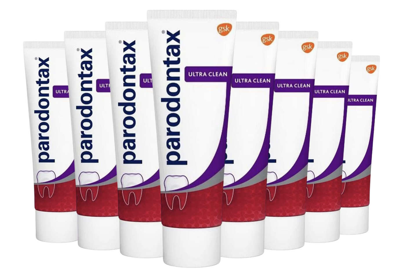 Parodontax Ultra Clean Tandpasta 75 ml – 8 Stuks – Diepe Reiniging & Sterker Tandvlees
