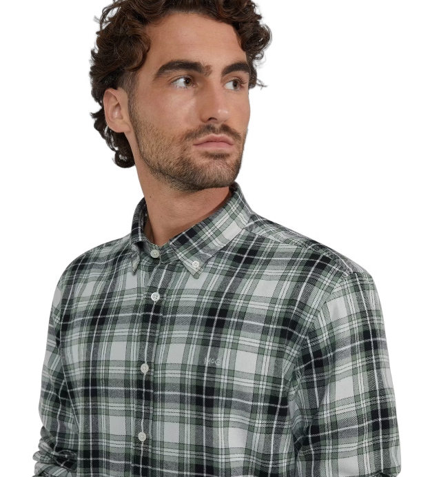 McGregor Flanellen Overhemd Winter Sage Geruit Groen/Grijs/Wit - XL