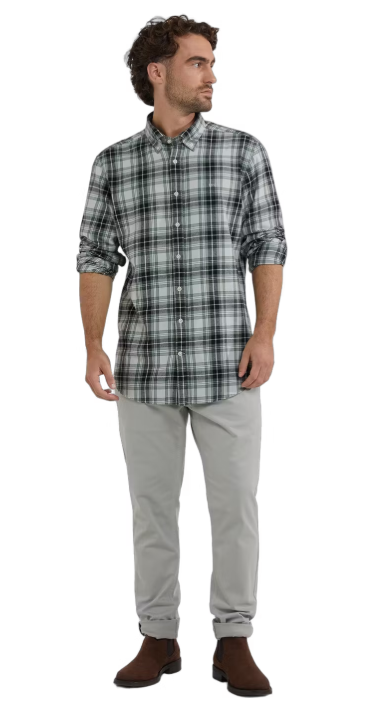 McGregor Flanellen Overhemd Winter Sage Geruit Groen/Grijs/Wit - XL