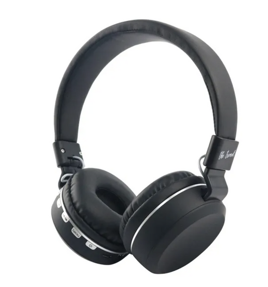 The Trend Draadloze On-Ear Bluetooth Hoofdtelefoon Zwart - Bluetooth 5.0 - FM Radio & Micro SD - AUX - 10 m Bereik