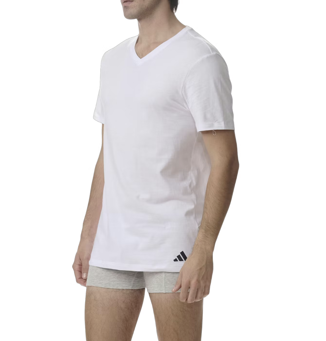 Adidas Basic T-Shirt 3x maat L Assorted 4AM012-908-L V-hals - 3PK Adidas