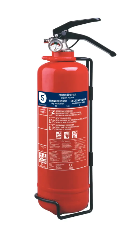 Smartwares Brandblusser Bb1 Poederblusser – Voorzien Van Inclusief Ophangbeugel En Inclusief Manodrukmeter En Vorstvrij Ontwerp – Voor Wagen En Huis – Rood Staal En Poeder – 1 kg