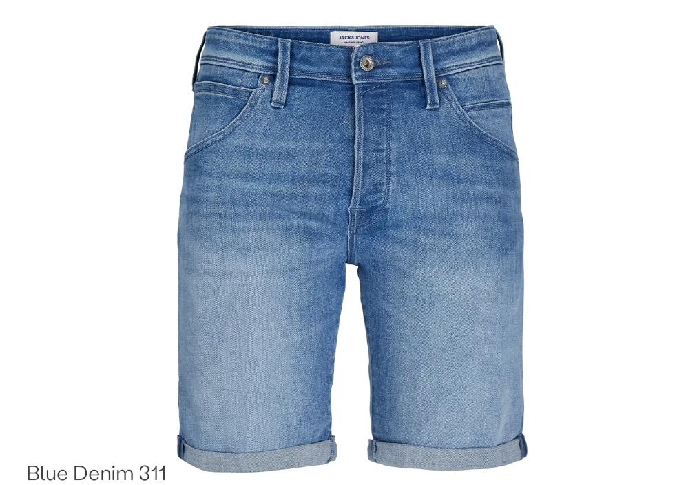 Jack & Jones Intelligence Rick Denim Shorts - Blue Denim - Maat M - Regular Fit Heren Korte Broek