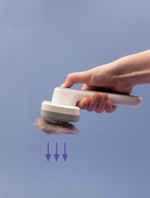PiddiPet IonBrush Ionen Dierenborstel - Zelfreinigend - Voor Honden & Katten - Zwart - 18,5 x 12 x 7 cm
