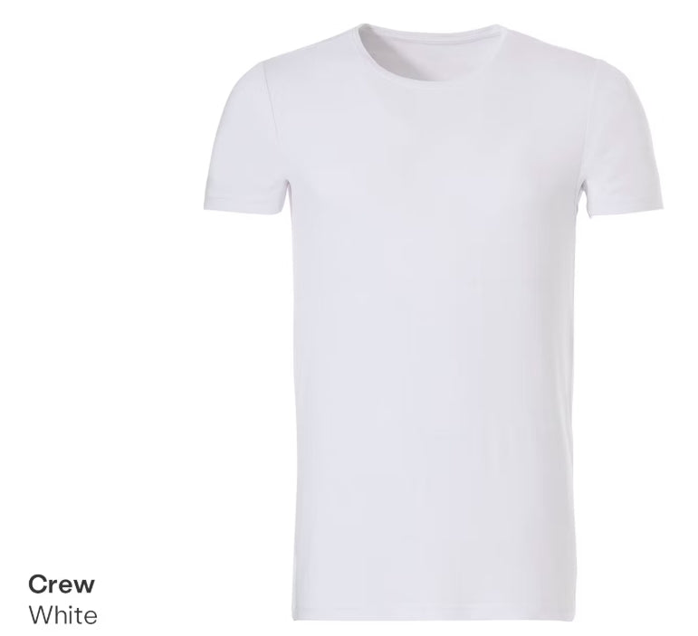 Ten Cate Heren T-shirt – Maat L – Bamboe – Wit – Ronde Hals – Comfortabel & Ademend