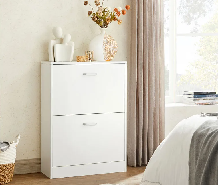 Home & Comfort Stijlvolle en compacte schoenenkast met 2 laden