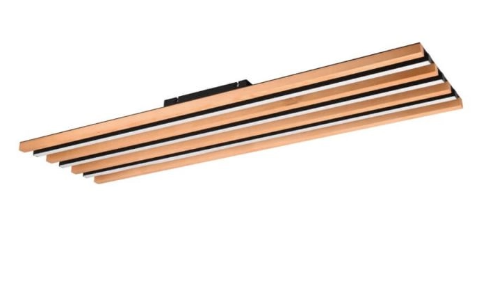 Led plafondlamp Fontana 113x30 cm - houtlook - 648911332