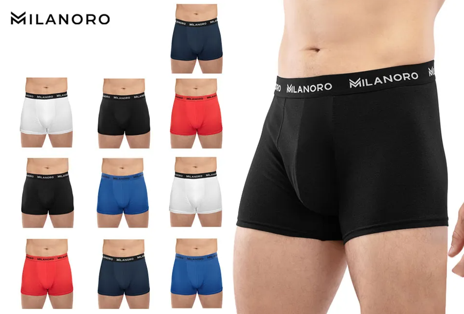 Milanoro - Set van 10 stijlvolle katoenen boxershorts - Classic - XL