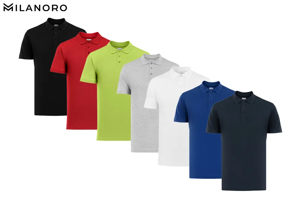 Milanoro - L - Poloshirt - Heren - Lichtgrijs