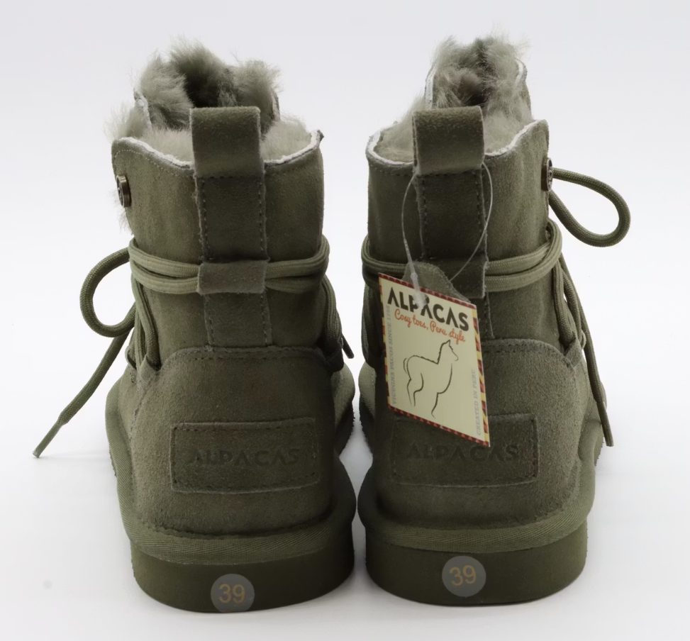 Alpacas Footwear Zachte Winterboots - Dames - Maat 39 - Khaki