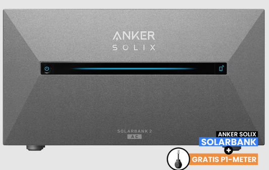 Anker SOLIX Solarbank 2 - Stroomopslag van zonnepanelen - E1600 AC - Zwart/Grijs