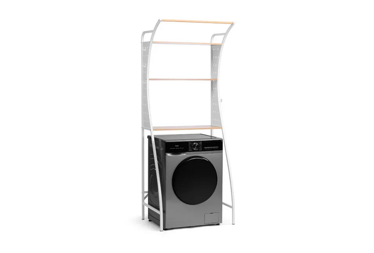 Home & Comfort Ombouwkast - Wasmachine - 3 legplanken - Wit
