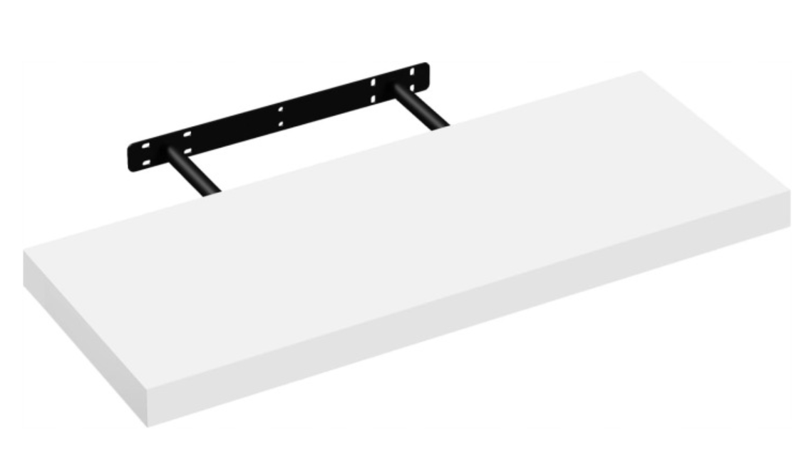 eSituro SWS0196 wandplank - zwevende wandplank - wit MDF - 60 x 23 x 3,8 cm