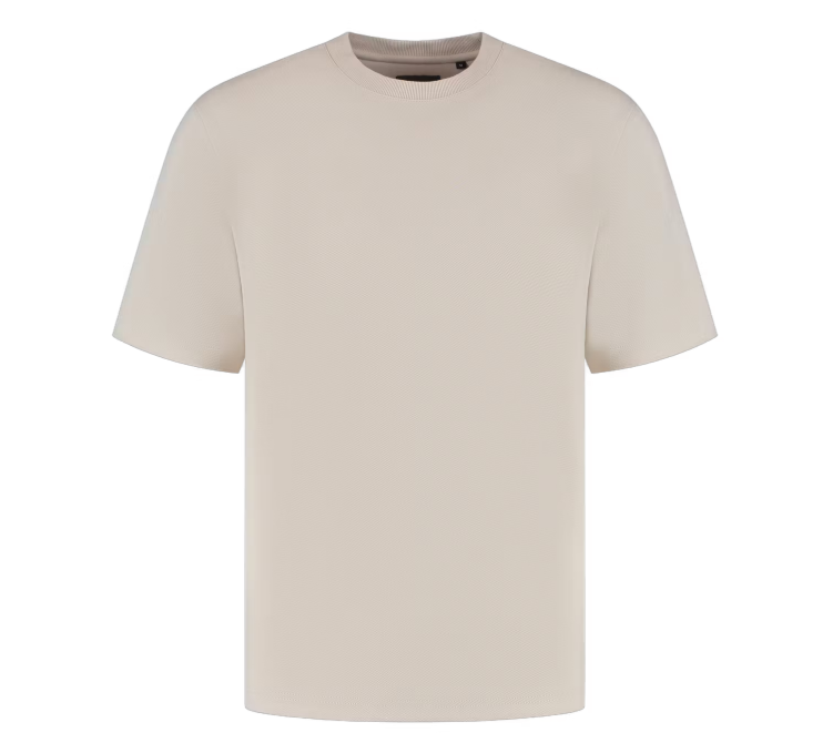 Boston Brothers Heavy Piqué T-shirt - Stretch - Off White - Maat XL