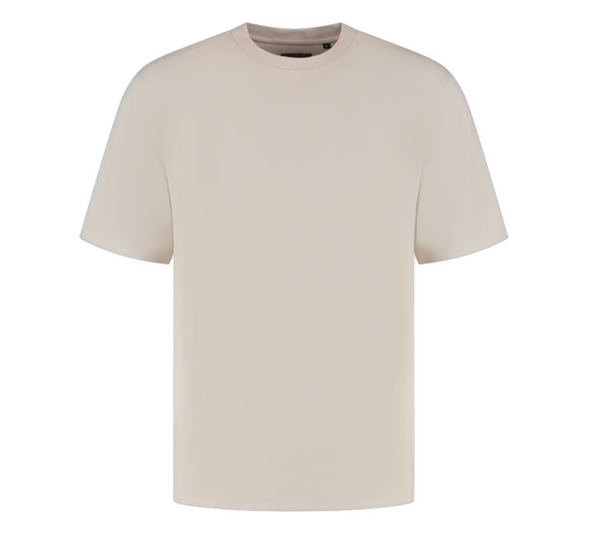 Boston Brothers Heavy Piqué T-shirt - Stretch - Off White - Maat XL