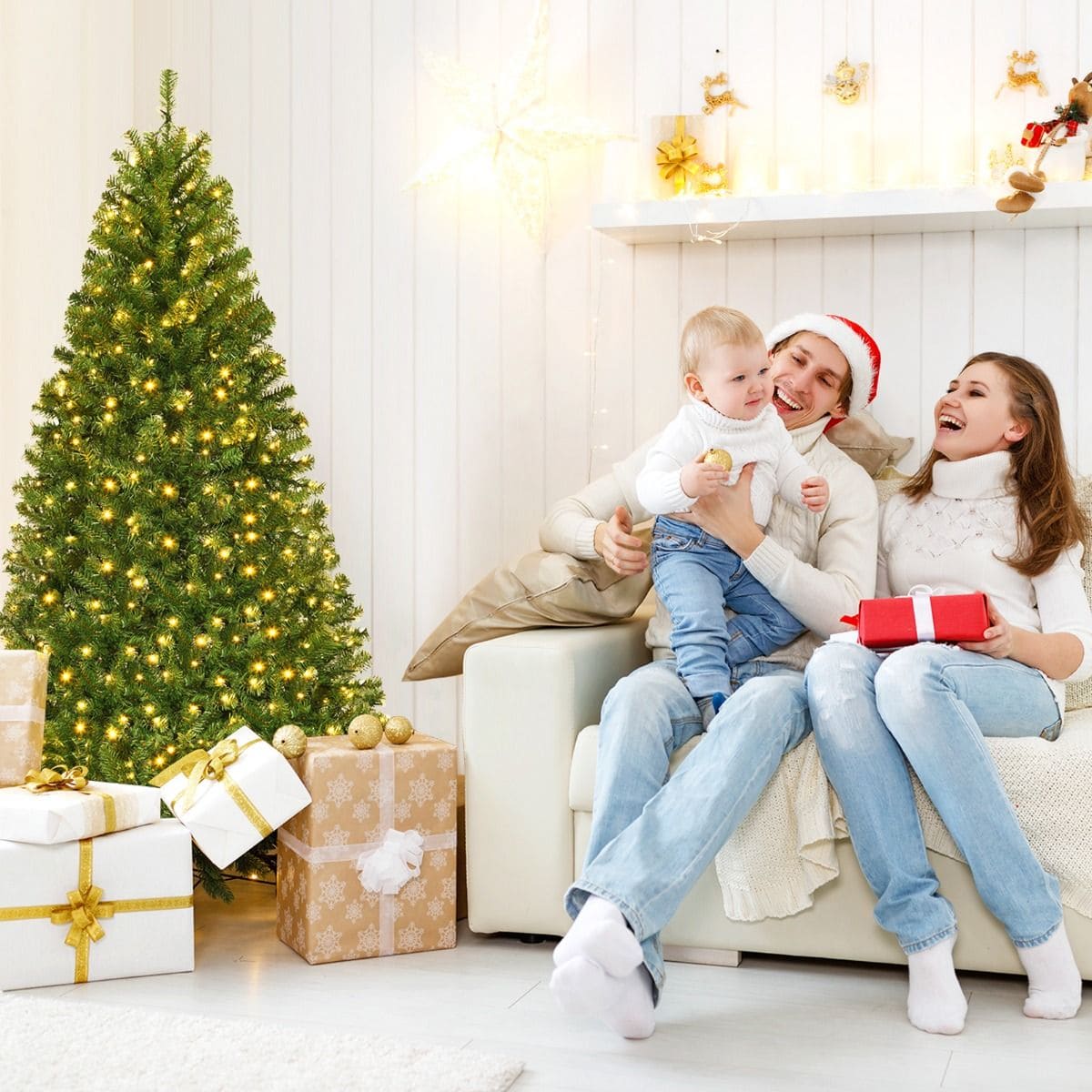 Coast Kerstboom - 11 Led Standen - PVC Takken - 180cm